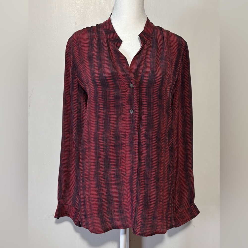 DIEGA Long Sleeve Silk Blouse Size Smalll